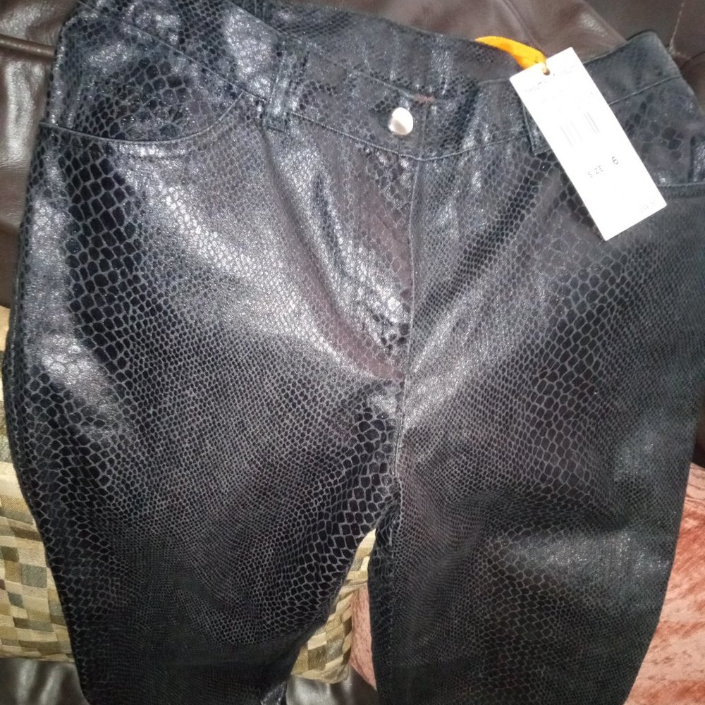 Brand new Black snake print pants